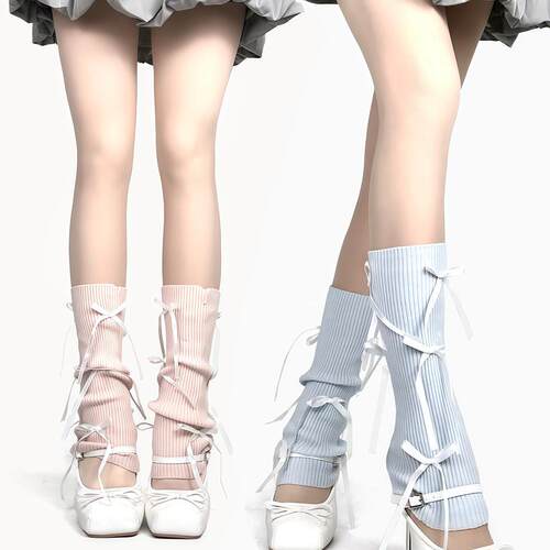 white socks秋冬甜美少女芭蕾风亚文化堆堆袜套y2k亚比腿套显瘦女