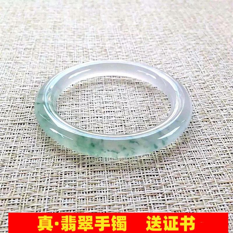 缅甸冰糯种小圆条翡翠手镯