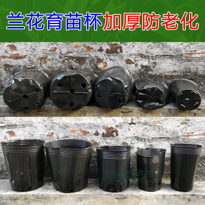 速发兰花防老化营养钵专用育苗盆黑色育苗袋塑料种植袋扦插花盆育