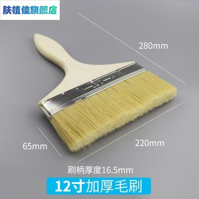 速发大号防水鬃刷子软毛灰漆刷水彩烘培扫油涂料0无痕木质6寸8寸1