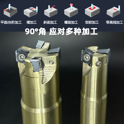 速发快进给铣刀杆 抗震 加工中心406008TE0 0度直角刀杆BAP115