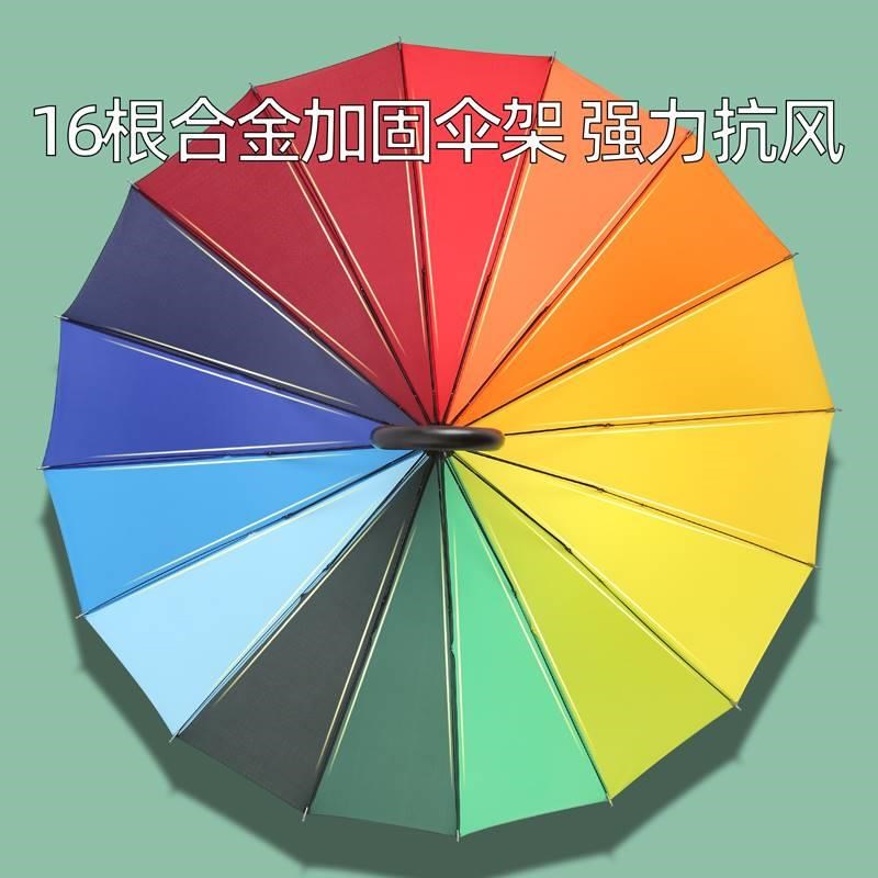 现货速发儿童雨伞中大童学生上学全自动防回弹加大号16骨长柄双人