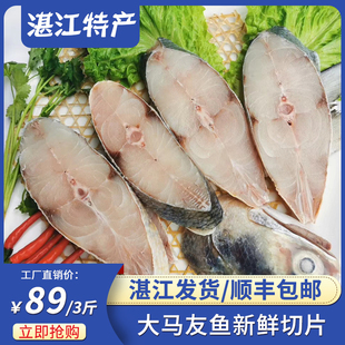 广东湛江大马友鱼新鲜切片徐闻午鱼鱼片本地深海鱼海产全中段鱼段