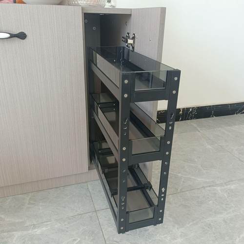 拉篮厨房厨柜窄柜抽屉式调味篮浅柜150柜体小尺寸内置调料置物架