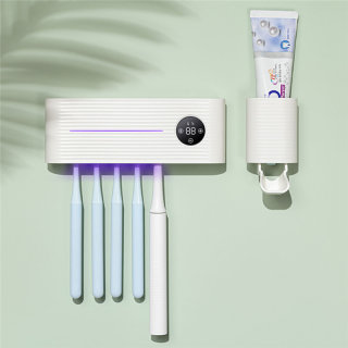 牙刷烘干消毒器自动紫外线杀菌智能牙刷架牙刷收纳挂架消毒盒神器