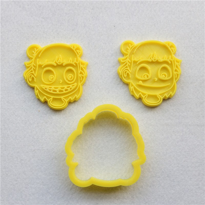 魔童降世哪吒笑脸k饼干曲奇翻糖霜模具月饼冰皮桃山皮立体月饼磨