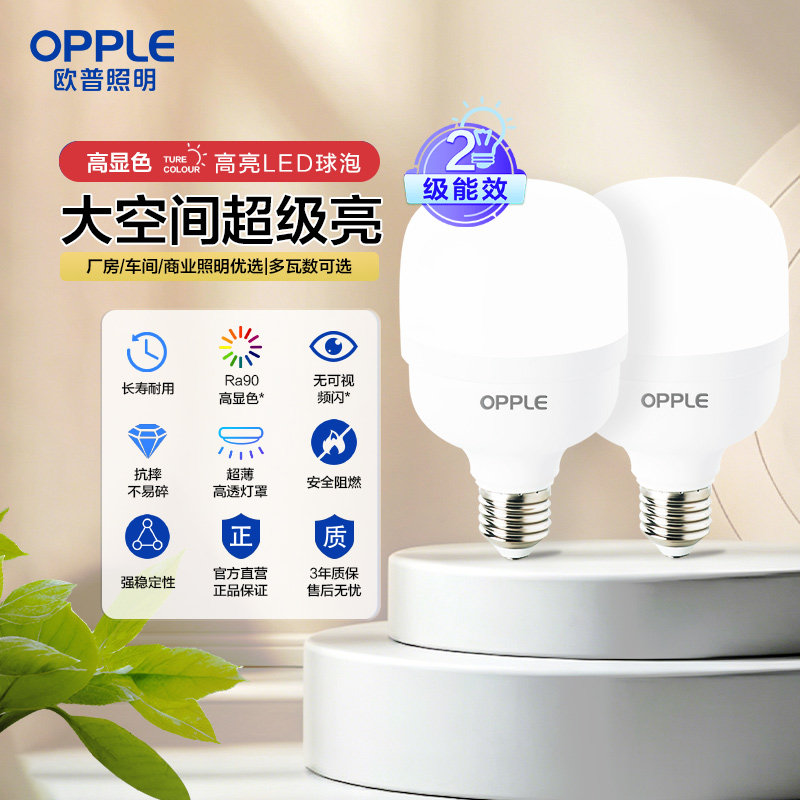 欧普led大灯泡节能E27大螺口球泡夜市摆摊地摊工矿大功率瓦数厂房图片