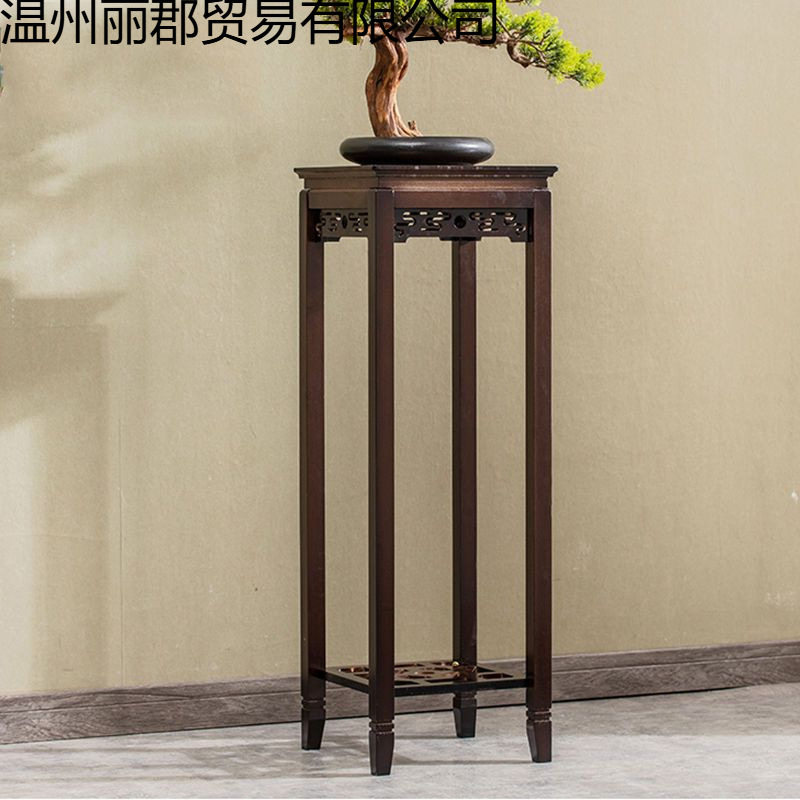 中式花台绿萝花架客厅实木花盆架阳台多层置物架花架子室内鱼梦域