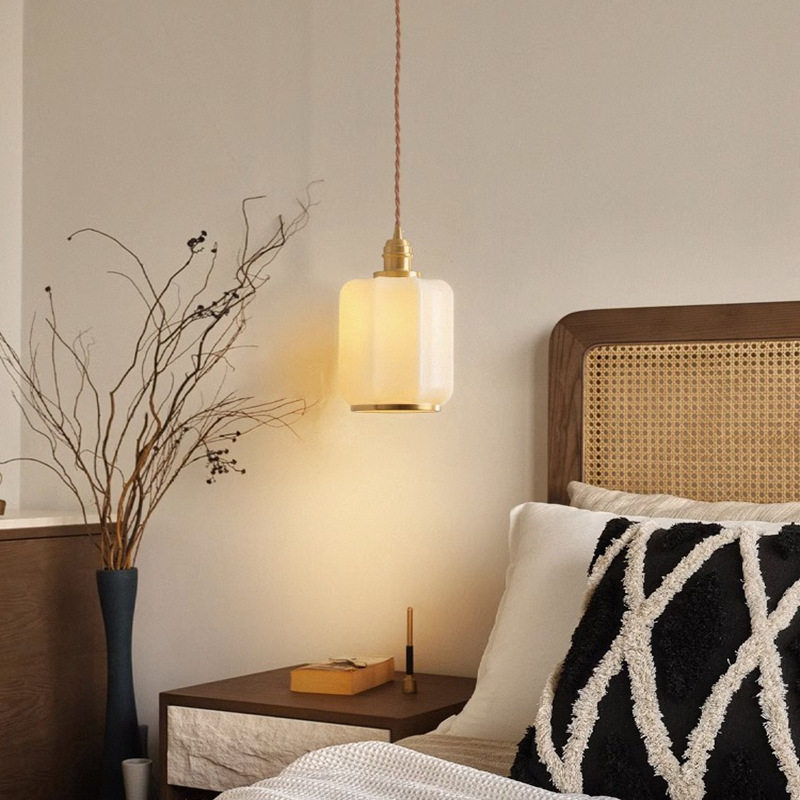 中式复古小吊灯质感餐厅床头咖啡厅吧台吊灯奶油风样板间酒店吊灯