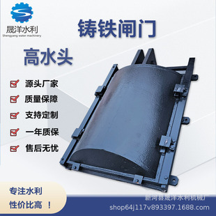 深水高压铸铁闸门 高水头潜没式铜止水平面铸铁闸门 高压铸铁闸门