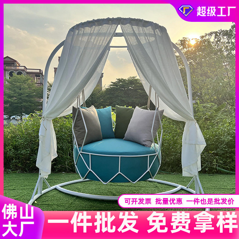 户外庭院秋千吊篮秋千网红单人吊椅室外摇篮椅阳台室内定制吊篮椅