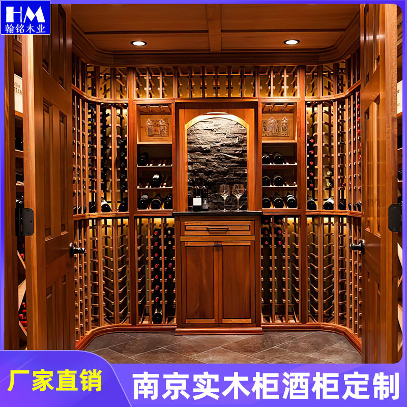 实木酒柜餐边柜储物柜安装上海餐边柜设计订置装修实木边餐柜