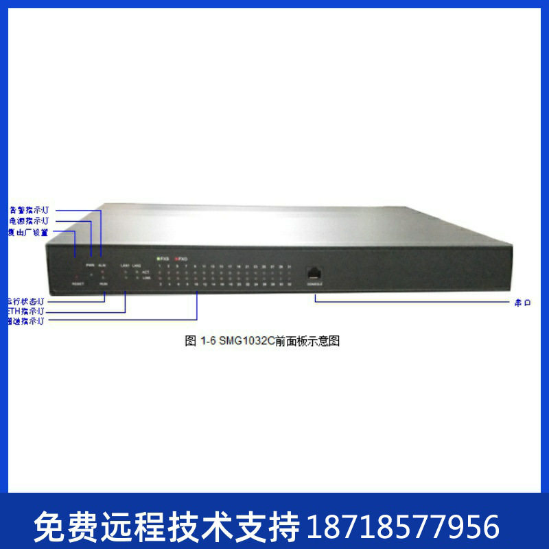 三汇SMG1032D-32S/SMG1000-D32S模拟语音网关 32个FXS口坐席网关