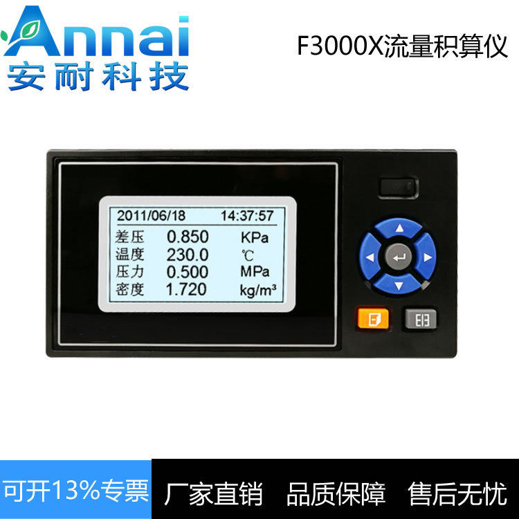 流量积算仪液晶屏温压补偿显示仪F3000X流量积算仪