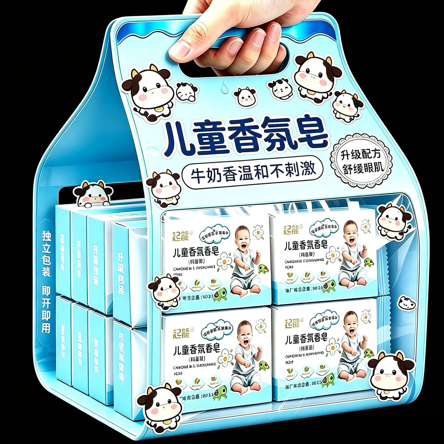儿童宝宝手工奶香皂洗澡洗头