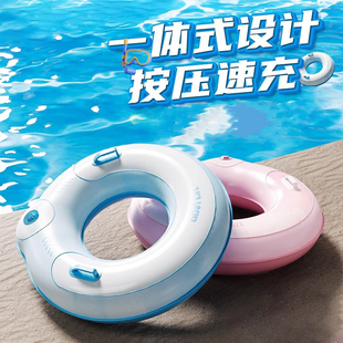 加厚充气游泳圈成人儿童加大男女救生圈夏腋下圈大人便携游泳装 备