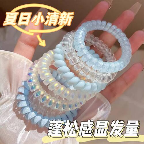 电话线发圈创意ins葡萄椰椰波点