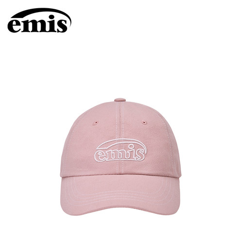 emis棒球帽镂空白标刺绣粉色