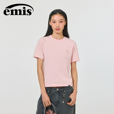 【韩国直邮】emis短袖粉色T恤女