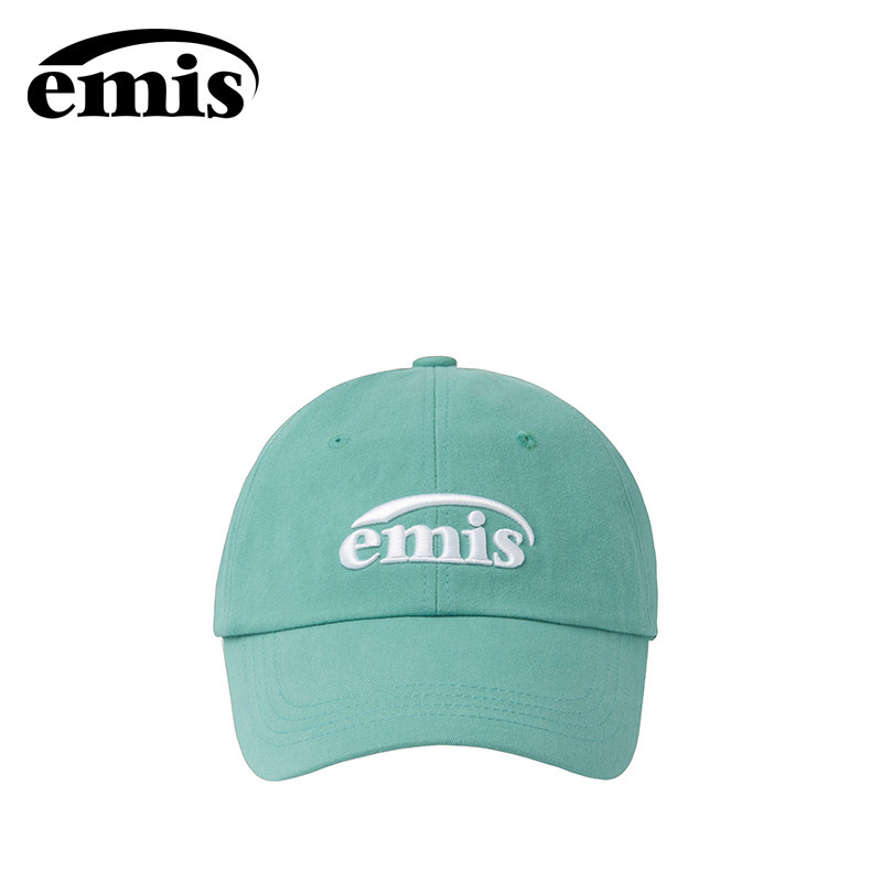 emis帽子新标经典棒球帽韩素希同款薄荷绿鸭舌帽软顶百搭高级感