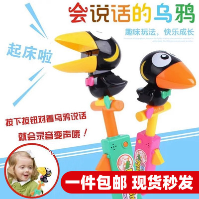 万圣节搞怪会说话的录音乌鸦卡通可爱模仿秀儿童学舌玩具抖音爆款