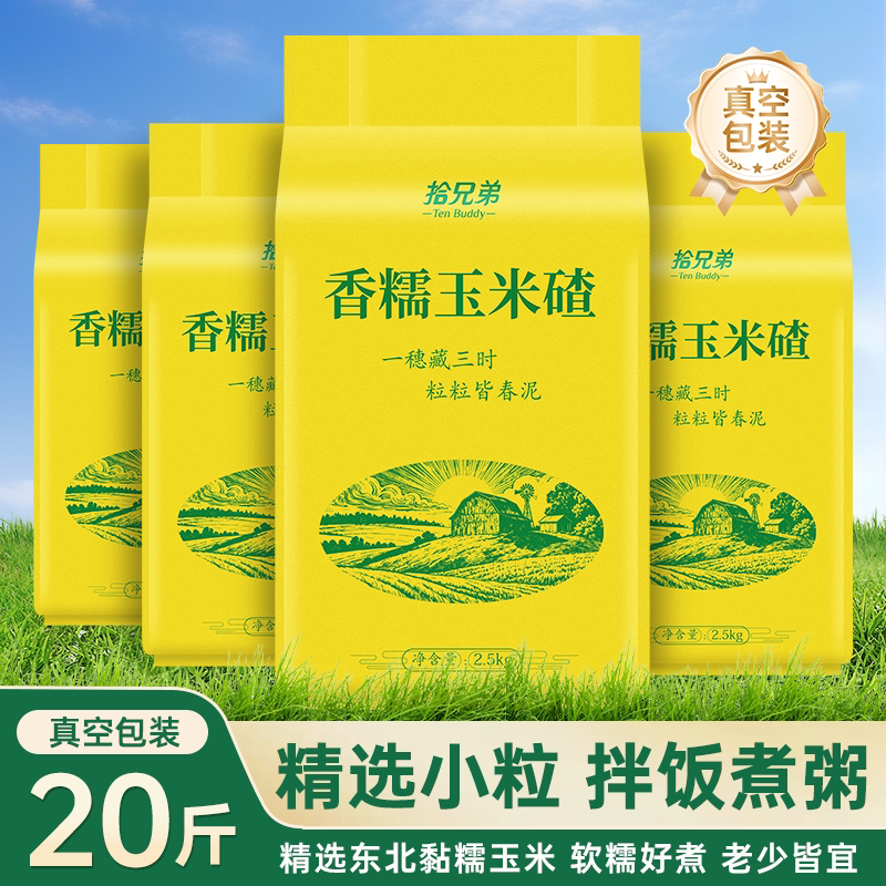 东北香糯玉米碴20斤粘小碴子黄黏玉米糁2025年新货小颗粒五谷杂粮