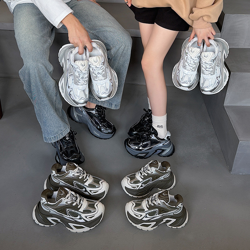 Mask Cure 新款百搭老爹鞋增高时尚休闲鞋男女同款情侣网面鞋潮
