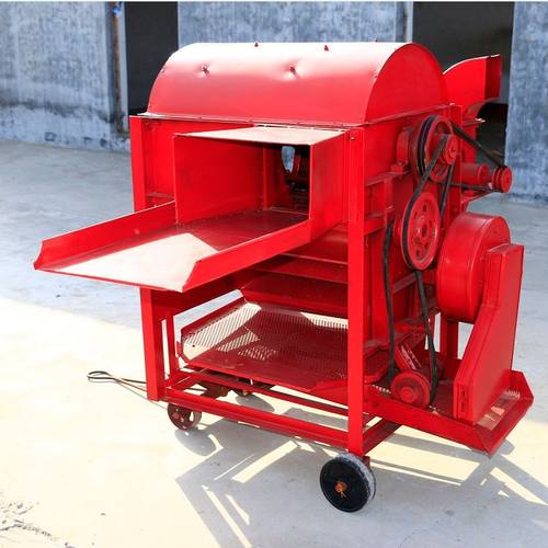 极速谷子水稻脱粒机电机柴油机拖A拉机带脱粒机孜然茴香油菜籽脱