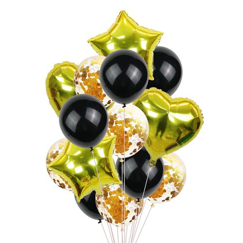 新品14Pcs Multi Confetti Balloon Happy BirthdayR Party Ballo