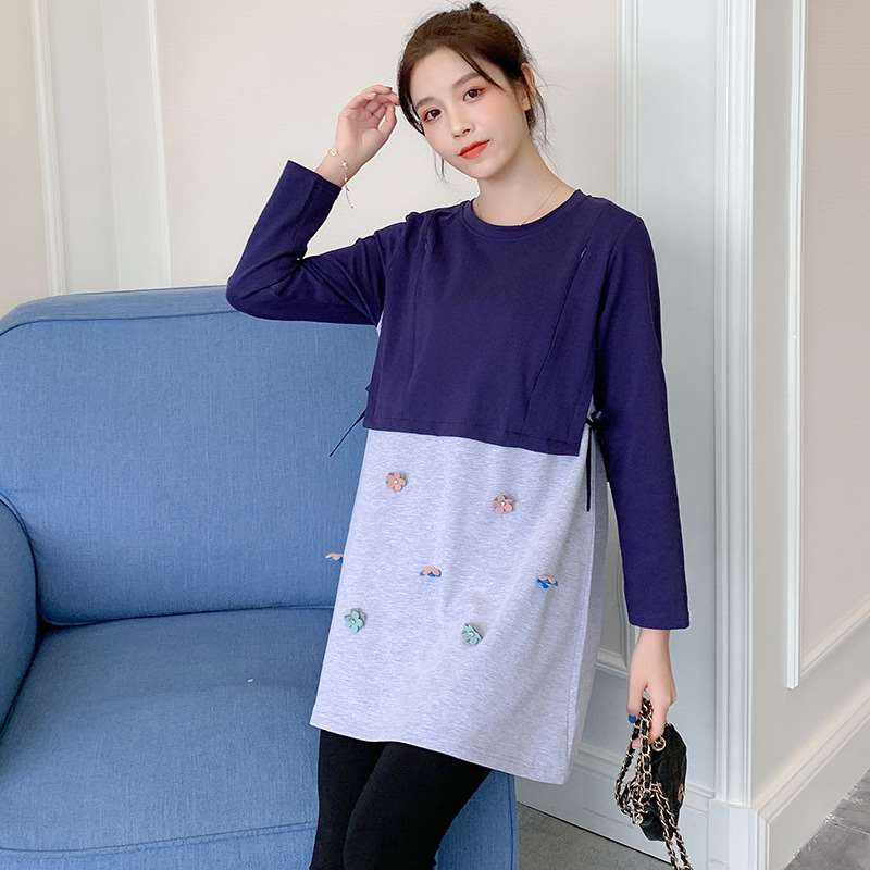 极速Newb pregnant women autumn fashion does not show pregnan