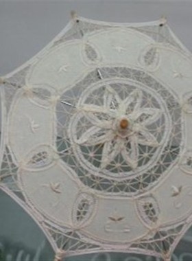 极速Dekorasi payung putih renda payung payung payung un.tuk