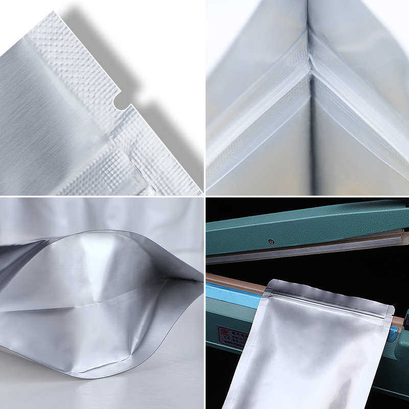 纯铝箔自立自封袋食品袋夹链袋加厚干果茶叶包装密封袋 100个包邮,包装,铝箔自封袋,淘宝优惠券,粉丝福利购,淘宝优惠卷