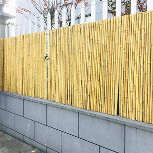 品竹篱笆栅栏围栏户外隔断竹子防腐竹排围墙花园庭院围墙室内竹屏
