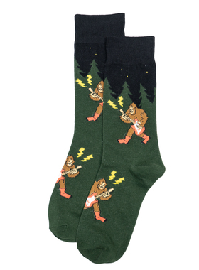 舒适棉质大脚怪弹电吉他Guitar Bigfoot乐器音乐中筒男袜HAR