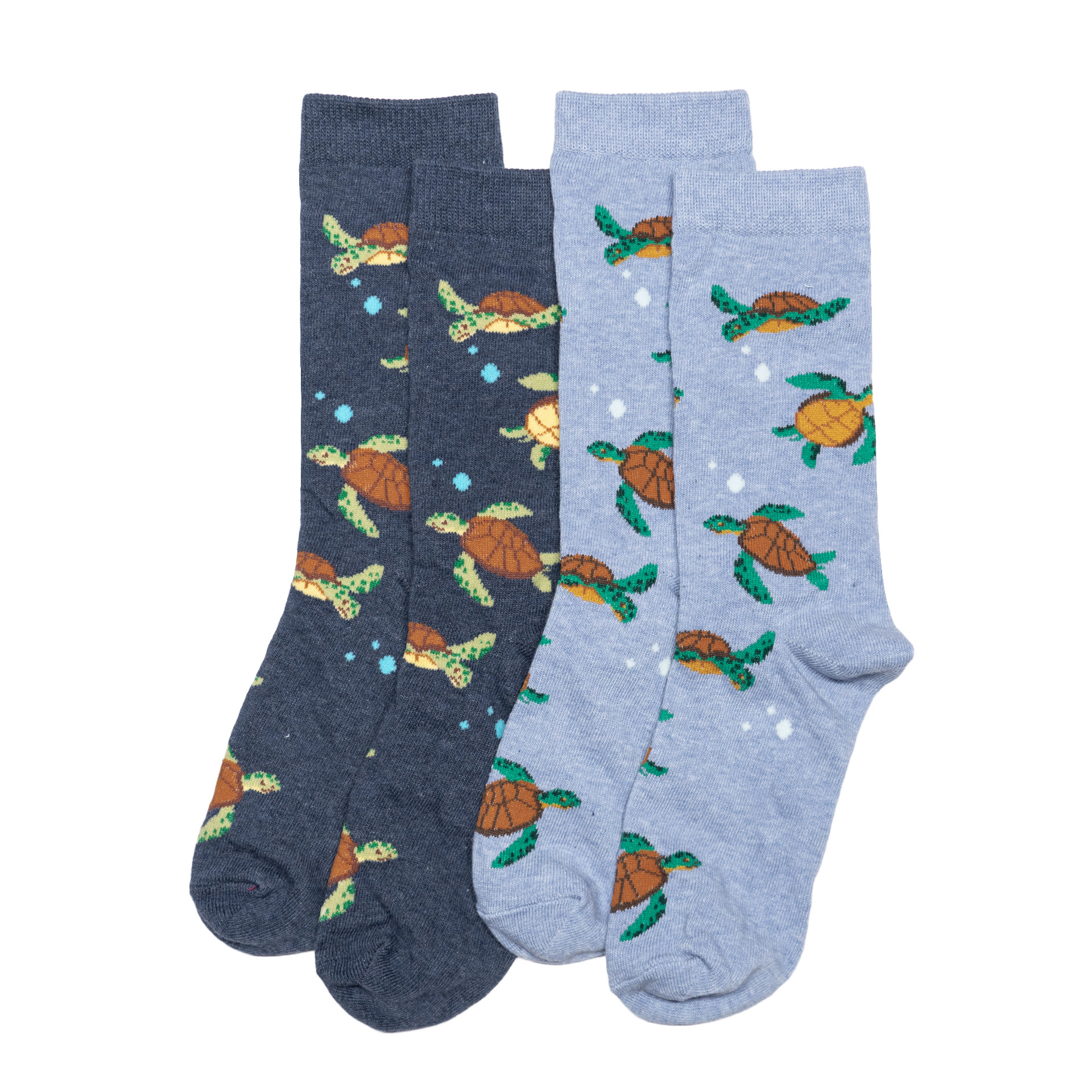 舒适棉质Sea Turtle海龟图案中筒女袜RH