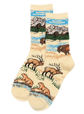 Mount Rushmore拉什莫尔山国家公园总统山中筒男女袜36-47码FBF