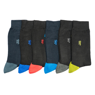 竹纤维抗春夏抗菌防臭排湿透气纯色撞色无骨对目中筒男袜普林格P