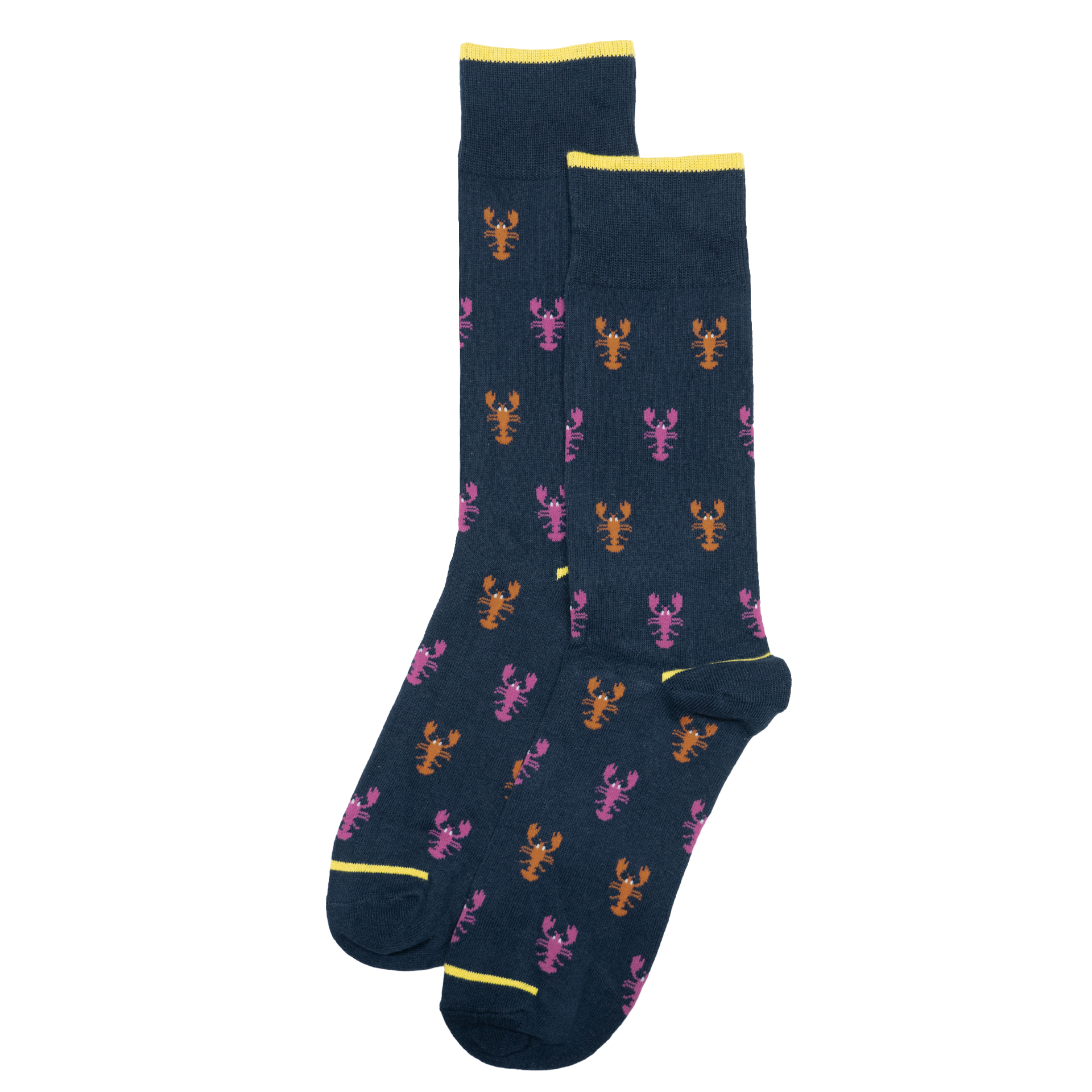 舒适棉质龙虾图案春秋中筒男袜BL089