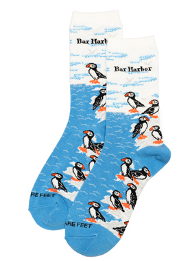 BAR HARBOR缅因州巴尔港海雀海鹦鹉中筒男女袜FBF36-42码