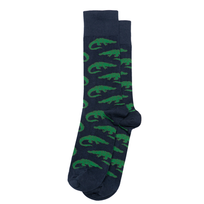 男士舒适棉质Later Gator鳄鱼图案中筒男袜RS