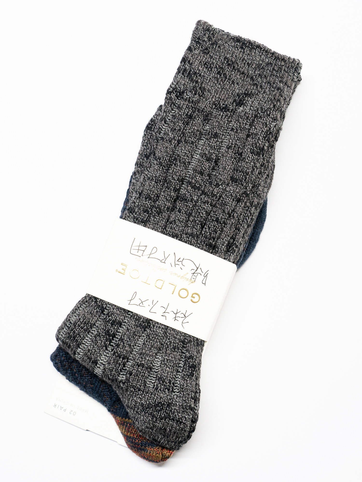 金趾中厚粗线户外秋冬指尖加固boot socks中筒男士靴袜一组2双