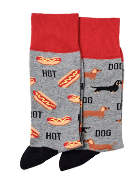 春夏薄棉热狗HOT DOG腊肠狗DACHSHUND对口AB版鸳鸯男袜AD015