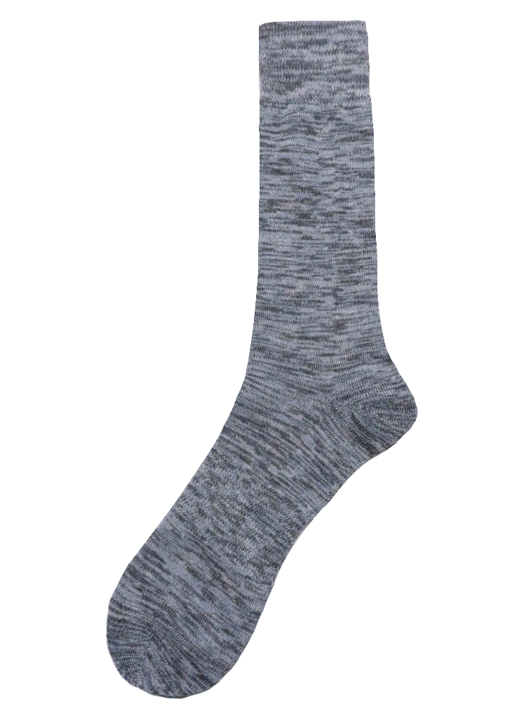 舒适棉质脚跟趾毛圈足弓平衡拱自由线并线灰色春秋中筒男袜HA203