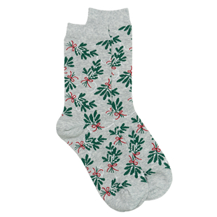 舒适有机棉绿植花束无骨对目手工对口中筒女袜THO710