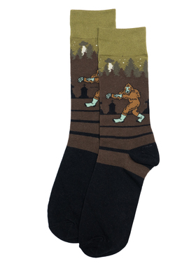 舒适棉质Zombie Bigfoot僵尸大脚怪中筒男袜RH