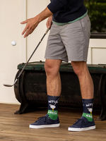 Men's GOLF enthusiast, swing on the green, foot loop sports, mid-calf men's socks thumbnail 7