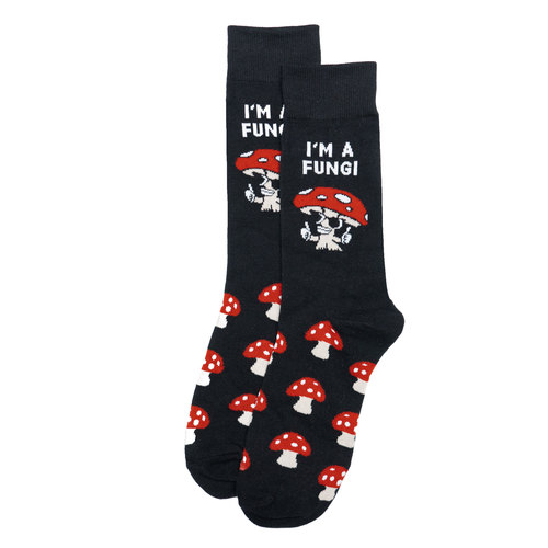 男士舒适棉质I'm a Fungi我是一颗蘑菇中筒男袜RH