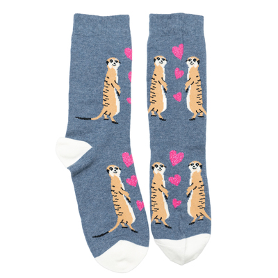 竹袜竹纤维抗菌防臭透气抗过敏相亲相爱恋爱中猫鼬蒙哥中筒女袜SS