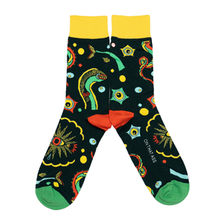 男士舒适棉质海王星宇宙中的一颗珍珠NEPTUNE无骨对目中筒男袜OT