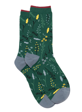 女士竹袜竹纤维抗菌防臭透气花朵小碎花鲜花无骨对目女袜THO851